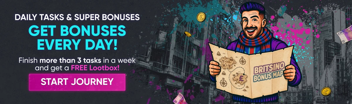 Daily tasks and super bonuses at Britsino online casino