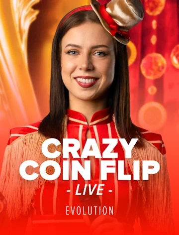 Crazy Coin Flip by Evolution in the Britsino Casino live lobby, 96.1% RTP