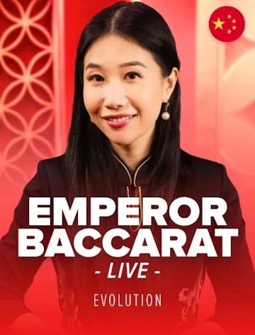 Emperor Baccarat live dealer room at Britsino online casino, 98.9% RTP