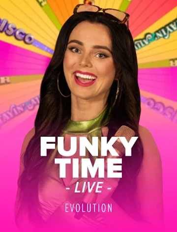 Funky Time live table streaming at Britsino Casino, 95.5% RTP